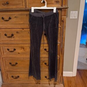 Juicy Couture Dark Gray Velour Pants